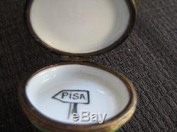 Limoges Box Great Condition Leaning Tower Of Pisa Peint Main Numbered 194-300