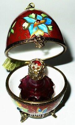 Limoges Box Limoges Imports Le Easter Egg On Stand & Tassel & Perfume Bottle