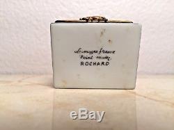 Limoges Box MILK BOTTLE CARRIER ROCHARD Peint main France RARE Vintage