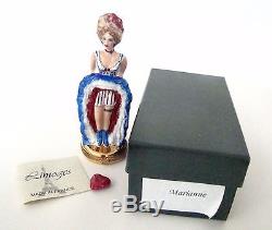 Limoges Box Moulin Rouge Dancer Marianne with Red LOVE Heart