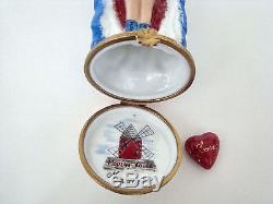 Limoges Box Moulin Rouge Dancer Marianne with Red LOVE Heart