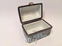 Limoges Box Ocean Themed Treasure Chest Peint Main Rare Vintage Trinket Box