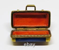 Limoges Box Parry-vieille Vintage Case & Blues Harmonica Musical Instruments