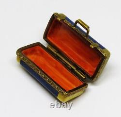 Limoges Box Parry-vieille Vintage Case & Blues Harmonica Musical Instruments