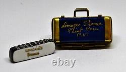 Limoges Box Parry-vieille Vintage Case & Blues Harmonica Musical Instruments