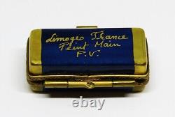 Limoges Box Parry-vieille Vintage Case & Blues Harmonica Musical Instruments