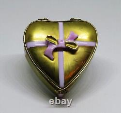 Limoges Box Rochard Gold Heart & Candy & Bow With Love Mother's Day