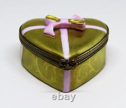 Limoges Box Rochard Gold Heart & Candy & Bow With Love Mother's Day