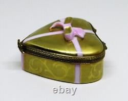 Limoges Box Rochard Gold Heart & Candy & Bow With Love Mother's Day