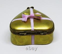 Limoges Box Rochard Gold Heart & Candy & Bow With Love Mother's Day