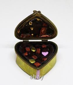 Limoges Box Rochard Gold Heart & Candy & Bow With Love Mother's Day