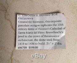 Limoges Box SANTA MARIA DOME Florence EXIMIOUS Peint main France Vintage