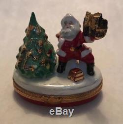 Limoges Box Santa With Presents And Tree