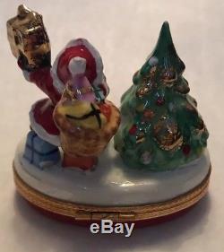 Limoges Box Santa With Presents And Tree