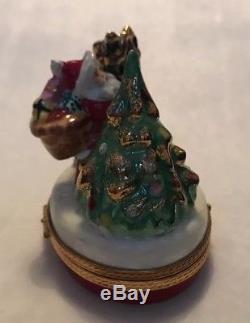 Limoges Box Santa With Presents And Tree