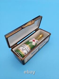 Limoges Box Trinket Pill Box Hand Painted France Champagne box Brutt Imperial