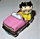 Limoges Box -betty Boop- Sunday Drive -pink Convertible Car- Cartoons Comics