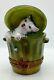 Limoges Cat In A Trash Trinket Box -porcelain Hand Painted Kitten Excellent