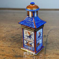 Limoges Chamart Asian Pagoda Shrine Décor Main Porcelain Trinket Box