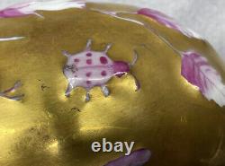 Limoges Chamart Egg Embossed Insect Flower Gold Trinket Box Peint Main Ladybug 1