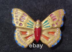 Limoges Chamart Exclusive Décor Main Golden Butterfly Trinket Box