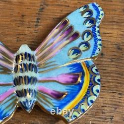 Limoges Chamart Exclusive Décor Main Spring Blue Butterfly Trinket Box