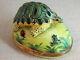 Limoges Chamart Hinged Trinket Box Large Green Turtle With Frog And Lady Bug