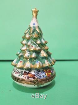 Limoges Christmas Tree Trinket Box