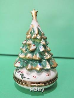Limoges Christmas Tree Trinket Box