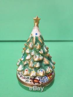 Limoges Christmas Tree Trinket Box