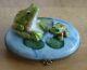 Limoges Decor Main Frogs Trinket Box - 2 1/2 By 3