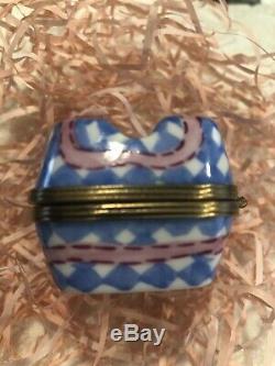 Limoges Easter Egg Carton Trinket Box France Peint Main