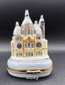 Limoges Eximious French Basilica Church France Porcelain Trinket Box Peint Main