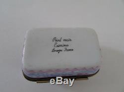 Limoges Eximious Peint Mein France Porcelain Easter Egg Carton Trinket Box
