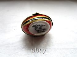 Limoges F. A. Porcelain Ladybug Pill Trinket Box Vintage 1.44 x 1.04 x 1.03H
