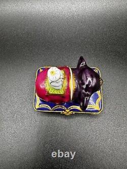 Limoges Faberge Royal Indian Elephant Porcelain Trinket Box Missing Staff