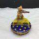 Limoges Fiddler Cat On The Moon Space Trinket Box Artoria Violin Figural Fiddle