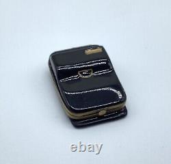 Limoges Flip Phone Trinket Box, Black