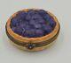 Limoges France 3d Blueberry Pie Trinket Pill Box Eximious