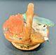 Limoges France Al Rochard Peint Main Seafood Basket Figure Porcelain Trinket Box