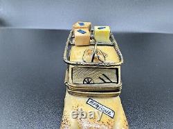 Limoges France African Safari Travel Jeep Kenya Porcelain Trinket Keepsake Box