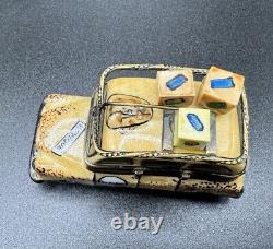 Limoges France African Safari Travel Jeep Kenya Porcelain Trinket Keepsake Box