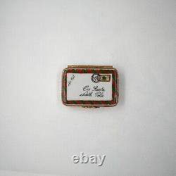 Limoges France Artoria Letter to Santa Trinket Box