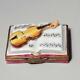 Limoges France Book Of Music Mozart With Violin Trinket Box