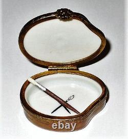 Limoges France Box Artist's Paint Palette & Brushes Removable Wooden Brush