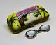 Limoges France Box Case & Removable Sunglasses Art Deco Lady At The Beach