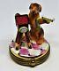 Limoges France Box Chamart Whimsical Spaniel Dog & Camera Photographer