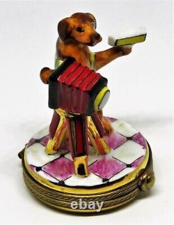 Limoges France Box Chamart Whimsical Spaniel Dog & Camera Photographer