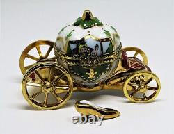 Limoges France Box Cinderella's Pumpkin Coach & Gold Slipper Royal Carriage