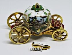 Limoges France Box Cinderella's Pumpkin Coach & Gold Slipper Royal Carriage